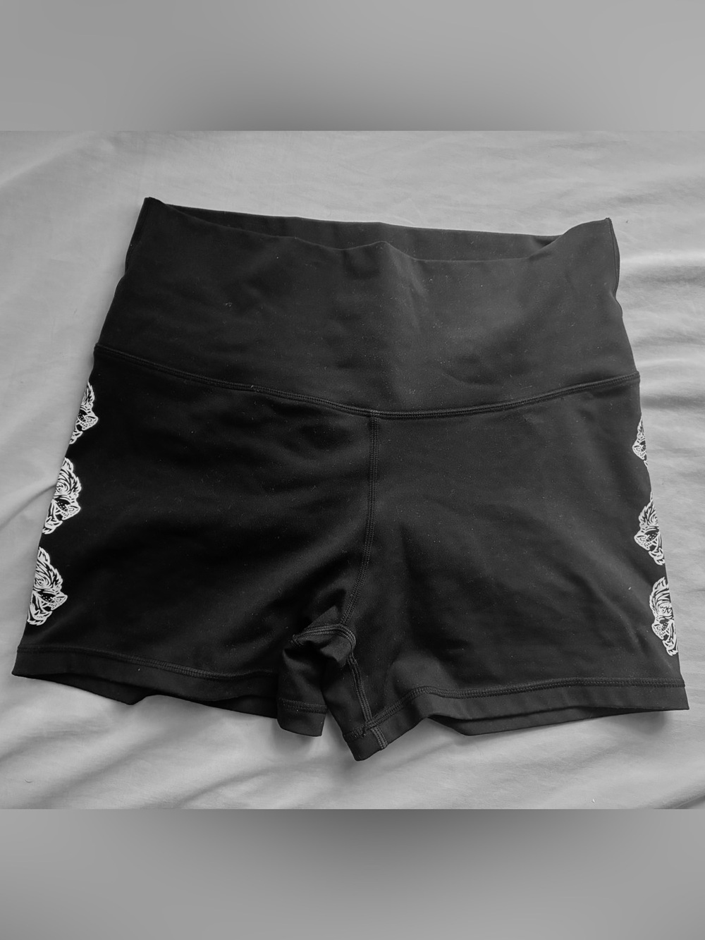 Darc Sport Black High-Waist Athletic Shorts with Side Detail